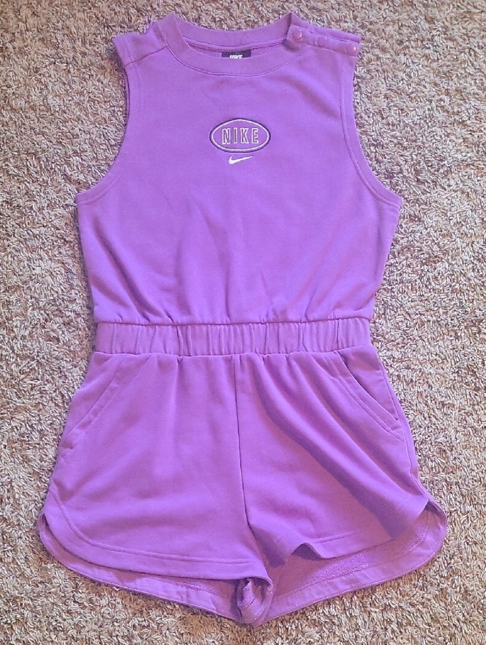 Nike Purple Sleeveless Shorts Romper